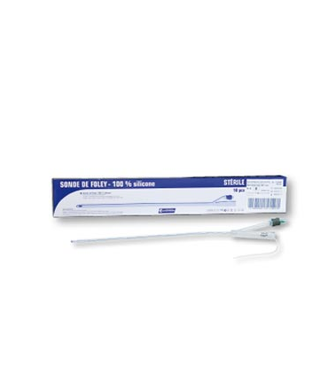 Sonde de Foley 100% siliconé boite de 10