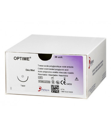 Fil de suture résorbable 6/0 OPTIME boite de 36