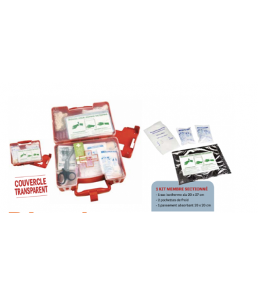 Trousse de secours médecine du travail +5/9 pers