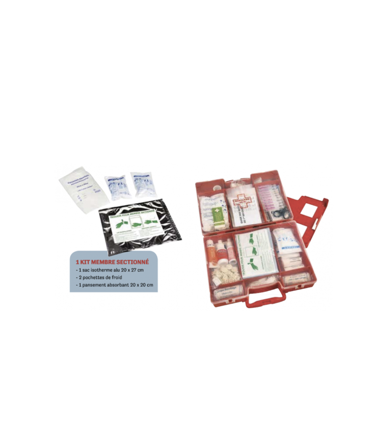 Coffret de secours Gros-Oeuvre - BTP 30 personnes FARMOR avec poignée