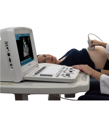 Echographe portable U50 démonstration sur femme enceinte