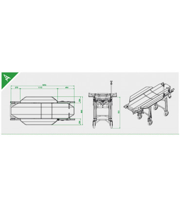 Kit bariatrique pour brancard Promeba