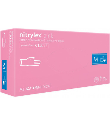 Gants Nitrile Rose