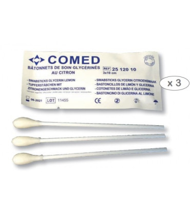Batônnet citronné Glycériné 10cm sachet de 3