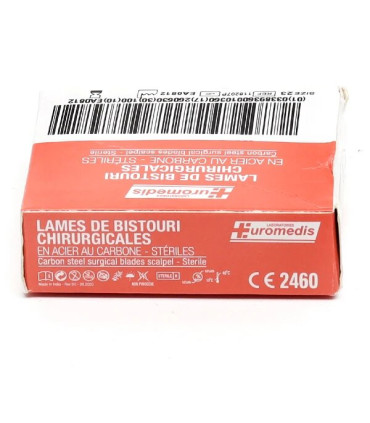 Lame de bistouris stérile EUROMEDIS boite de 100