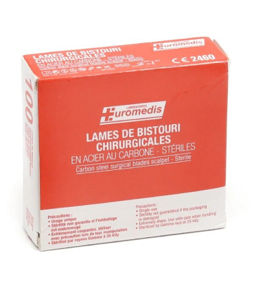 Lame de bistouris stérile EUROMEDIS boite de 100