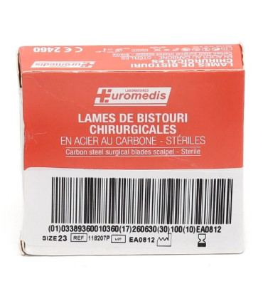 Lame de bistouris stérile EUROMEDIS boite de 100