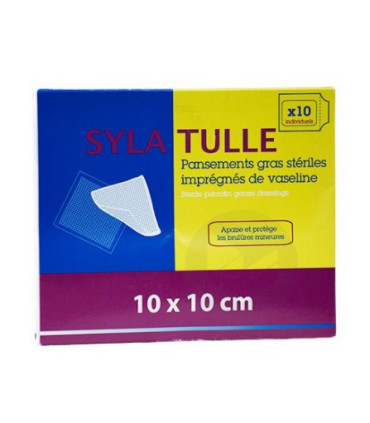 Pansement Gras Vaseliné SYLATULLE 10x10cm – Boîte de 10