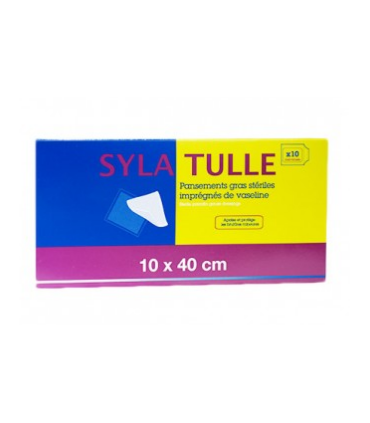 Pansement Gras Vaseliné SYLATULLE 10x40cm – Boîte de 10