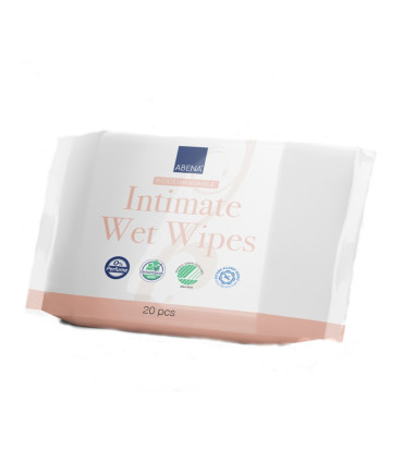Lingettes intimes imprégnées 16x20 cm Abena x20
