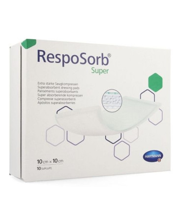 Pansement RESPOSORB Silicon Border 10x10 cm boite de 10