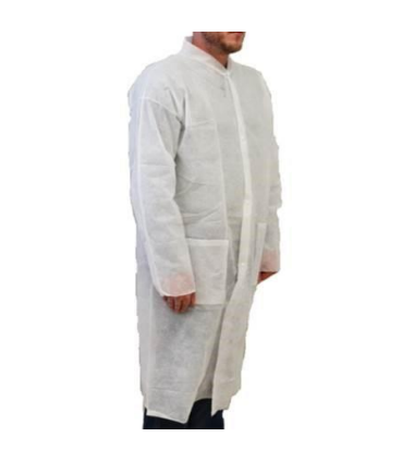 Blouse LABO à boutons pression en PE carton de 50