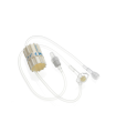 Prolongateur lineaire PVC sans DEHP 3 x 4.1 regulateur de débit gradué site Y Luer Lock mobile purge