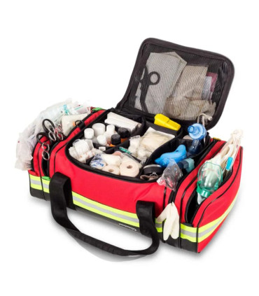 Grand Sac d'urgence EMERGENCY'S BLS - Rouge Ouvert - Direct Médical