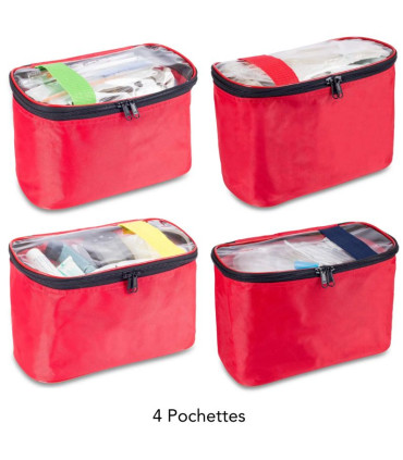 Sac à dos d'urgence trapézoïdal EMERGENCY'S - Rouge Waterproof Pochettes - Direct Médical