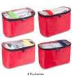 Sac à dos d'urgence trapézoïdal EMERGENCY'S - Rouge Waterproof Pochettes - Direct Médical