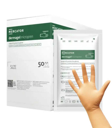 Gant de Chirurgie DERMAGEL MICROPEN sans latex boite de 50 - Direct Médical