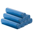 Sac poubelle bleu 110L 30µ – Carton de 8 rouleaux de 25 sacs - Direct Médical