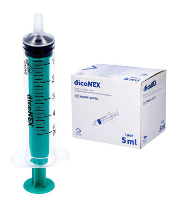 Seringue DicoNEX 3 pièces Luer 5ml boîte de 100 Zarys - Direct Médical
