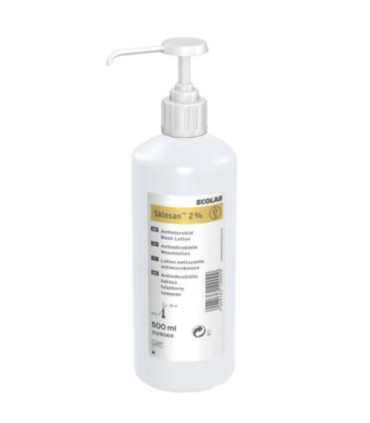 Savon SKINSAN 2% 500mL Pompe - Direct Médical