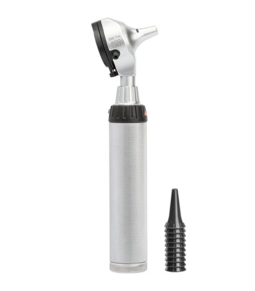 Otoscope HEINE BETA 200 LED F.O. avec poignée à piles et spéculums AllSpec à usage unique