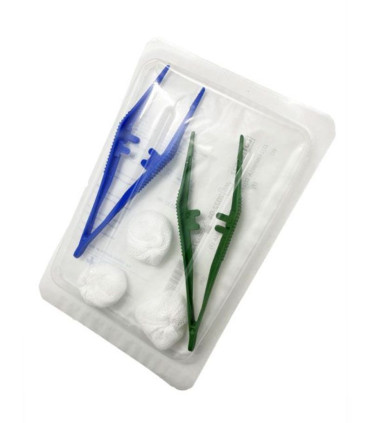 Set De Pansement 2 Pinces + 3 Tampons