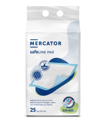 Alèses Jetables SafeLINE PAD Mercator 60x60cm sachet de 25