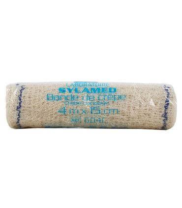 Bande de Crêpe stérile 100 % Coton 15 cm x 4m l'unité