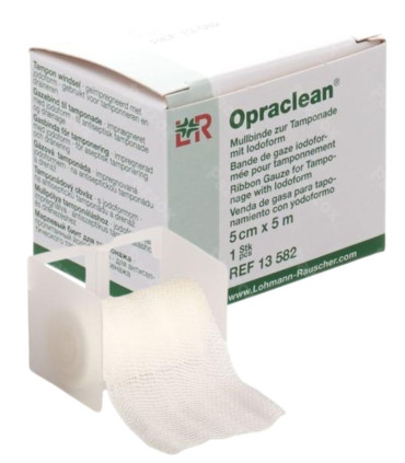Opraclean Mèche antiseptique à l’iodoforme 5cm x 5m