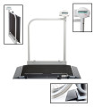 Plateforme de pesée pour fauteuil roulant avec main courante et interface RS-232 SECA 677R