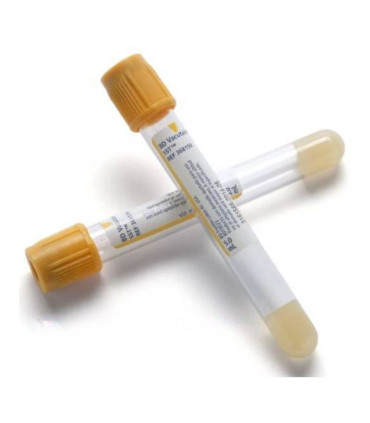 Tube BD Vacutainer SST II PET bouchon jaune – Activateur de coagulation & séparateur de sérum boîte de 100