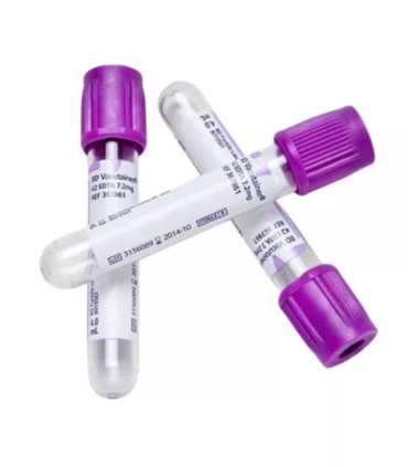 Tube BD Vacutainer® EDTA K2 Sang total / Plasma EDTA Bouchon lavande Hemogard™ (boîte de 100)