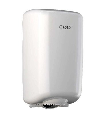 Distributeur bobine essuie-mains mini à dévidage central blanc ABS