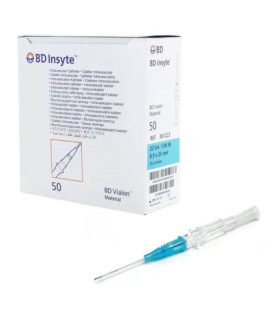 Catheter BD Insyte sans ailettes par 50 unités