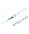Cathéter IV de sécurité Real Safety Blood Control avec ailettes Neotec vert