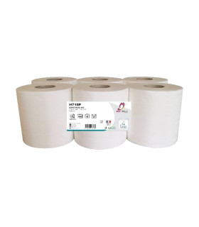 Rouleaux essuie-mains Blanc 450 feuilles lot de 6